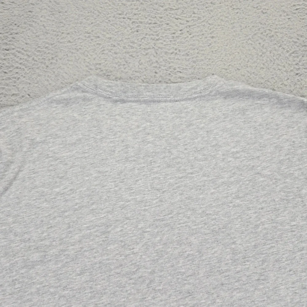 True Religion Shirt Mens Large Gray Heather Spellout Long‎ Sleeve Crew Neck